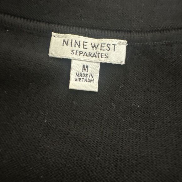 Lauren Conrad Women's Cream Tan Stripe Long Sleeve Lightweight Top Lace Sz Med - Picture 7 of 8